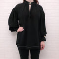 PROENZA SCHOULER SILK GEORGETTE LONG SLEEVE BLOUSE - SIZE 6