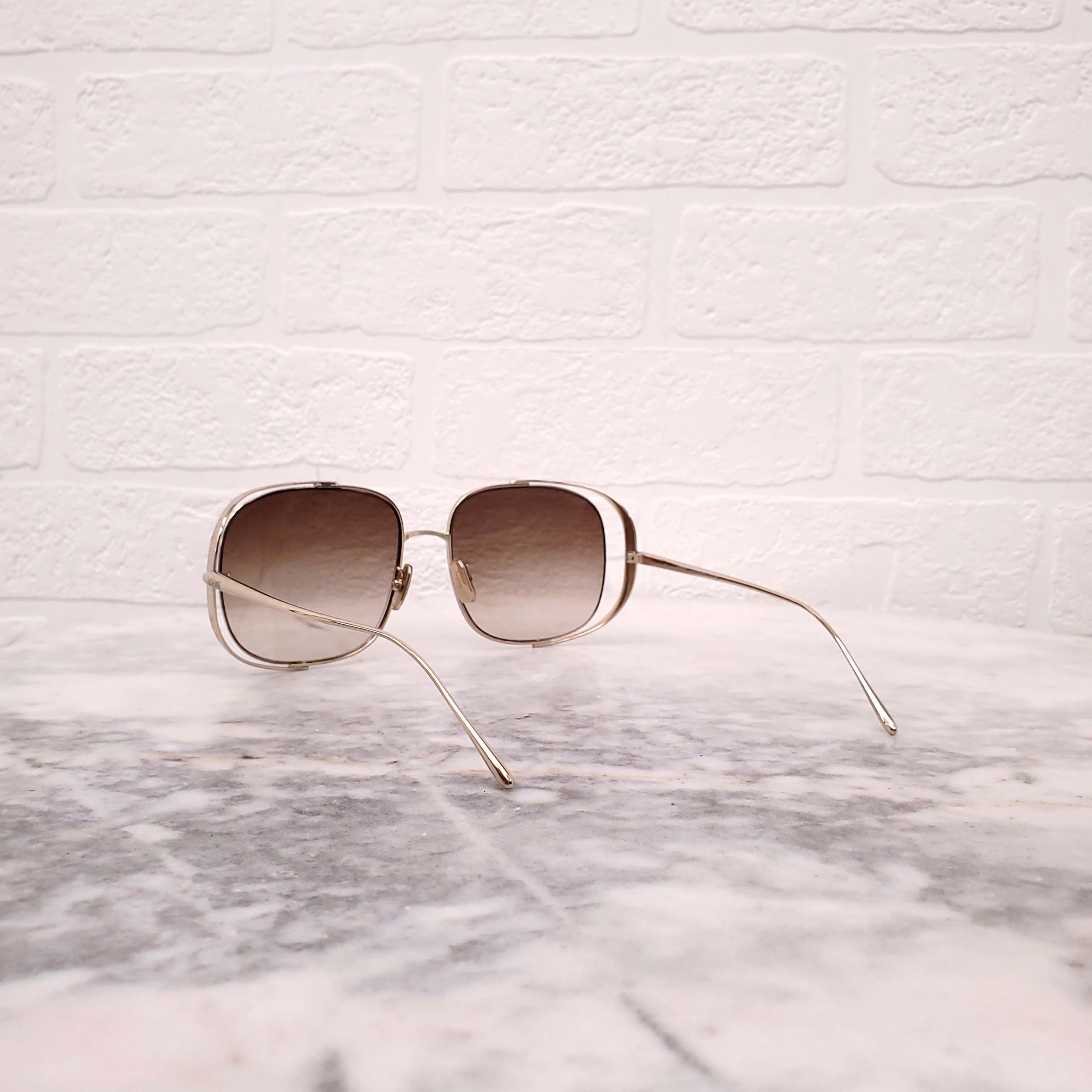 LOEWE LARGE GOLD FRAME SUNGLASSES