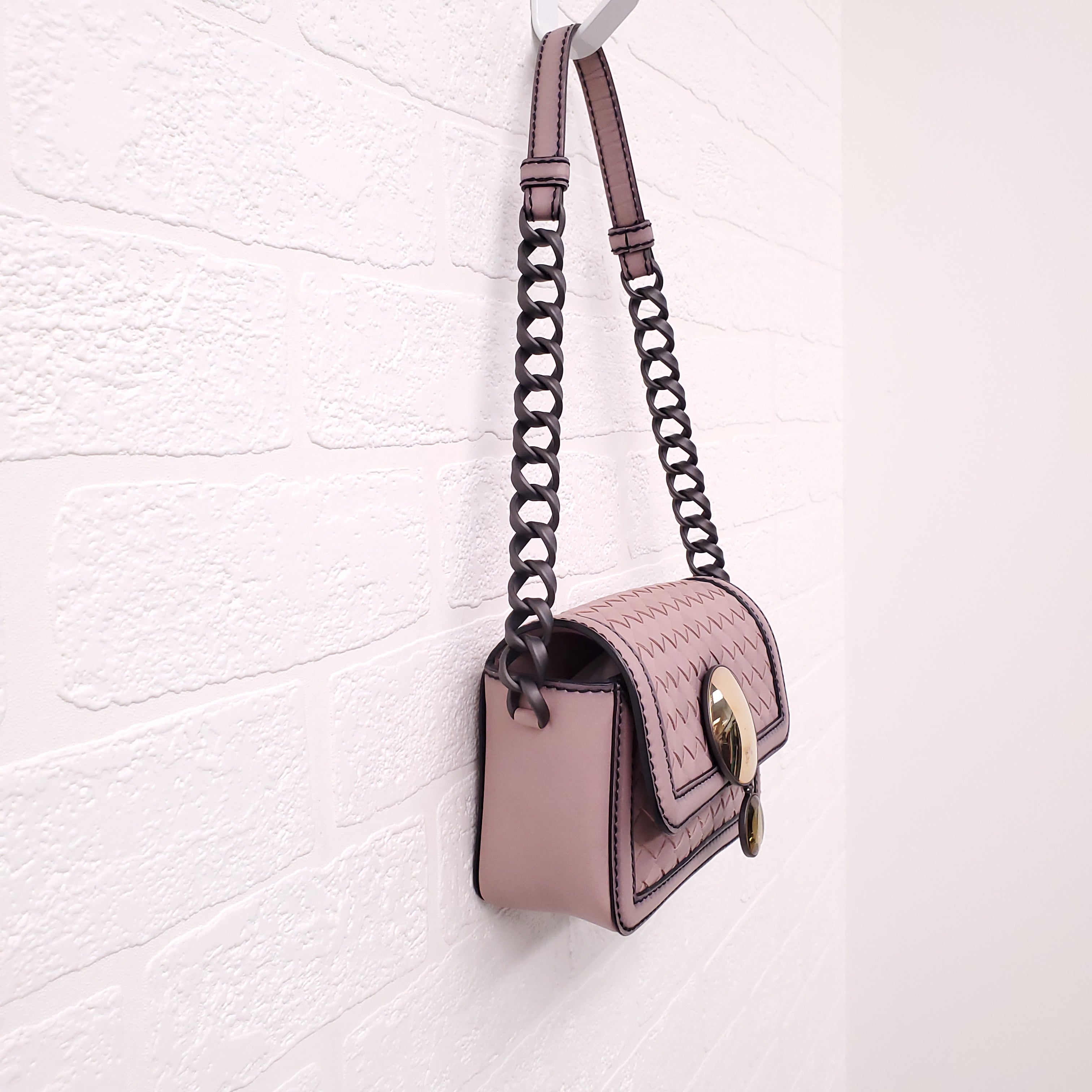 BOTTEGA VENETA INTRECCIATO NAPPA MIRROR LENSES CROSSBODY BAG