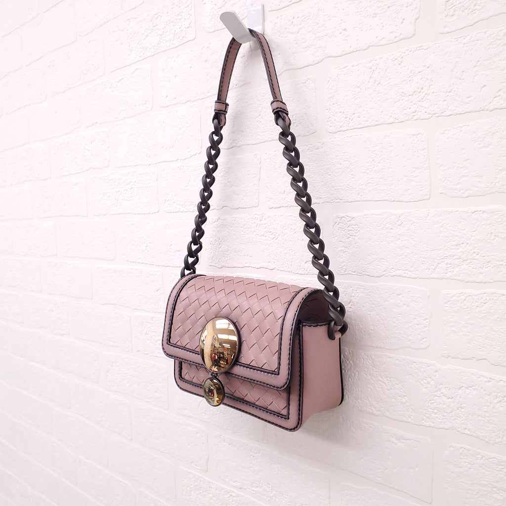 BOTTEGA VENETA INTRECCIATO NAPPA MIRROR LENSES CROSSBODY BAG