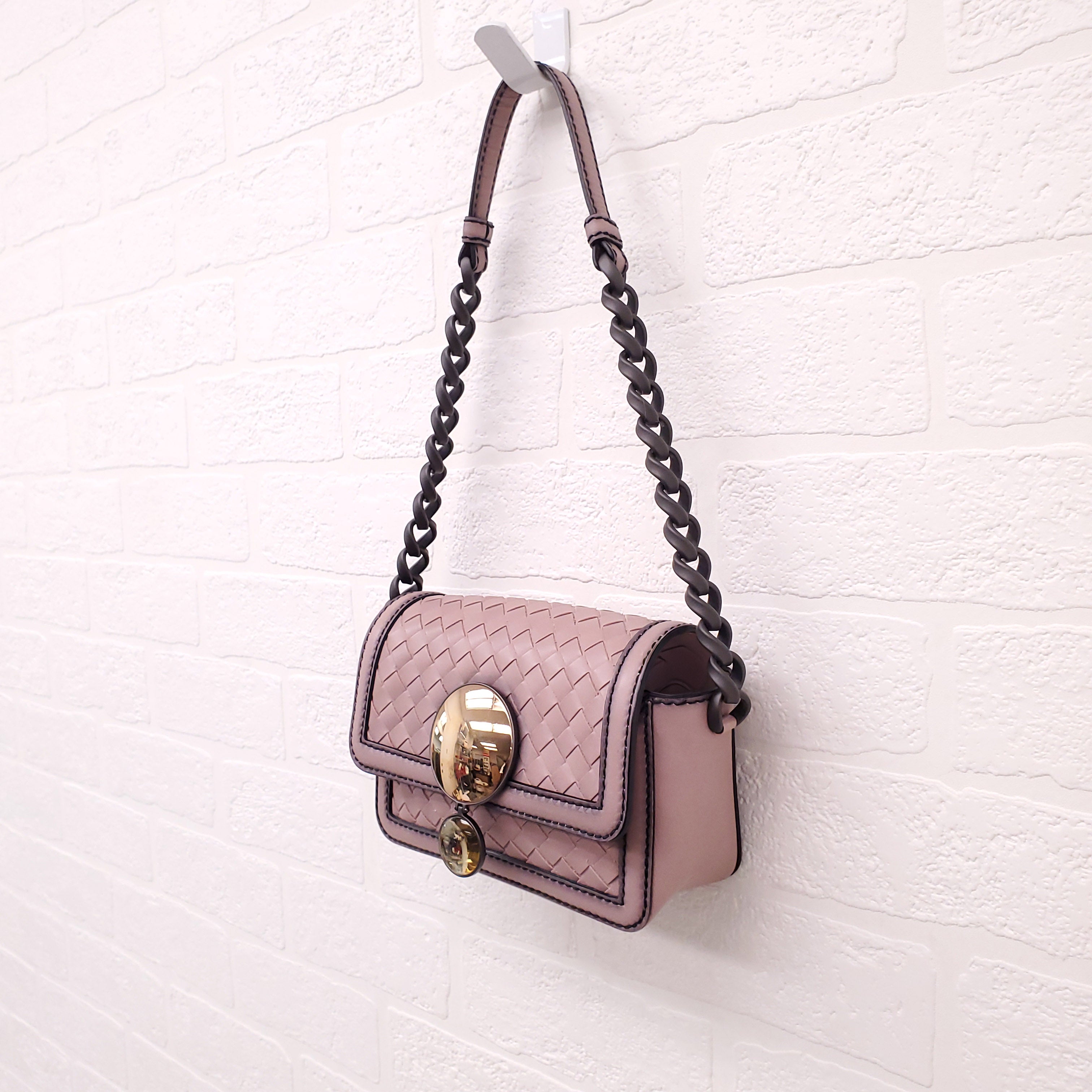 BOTTEGA VENETA INTRECCIATO NAPPA MIRROR LENSES CROSSBODY BAG