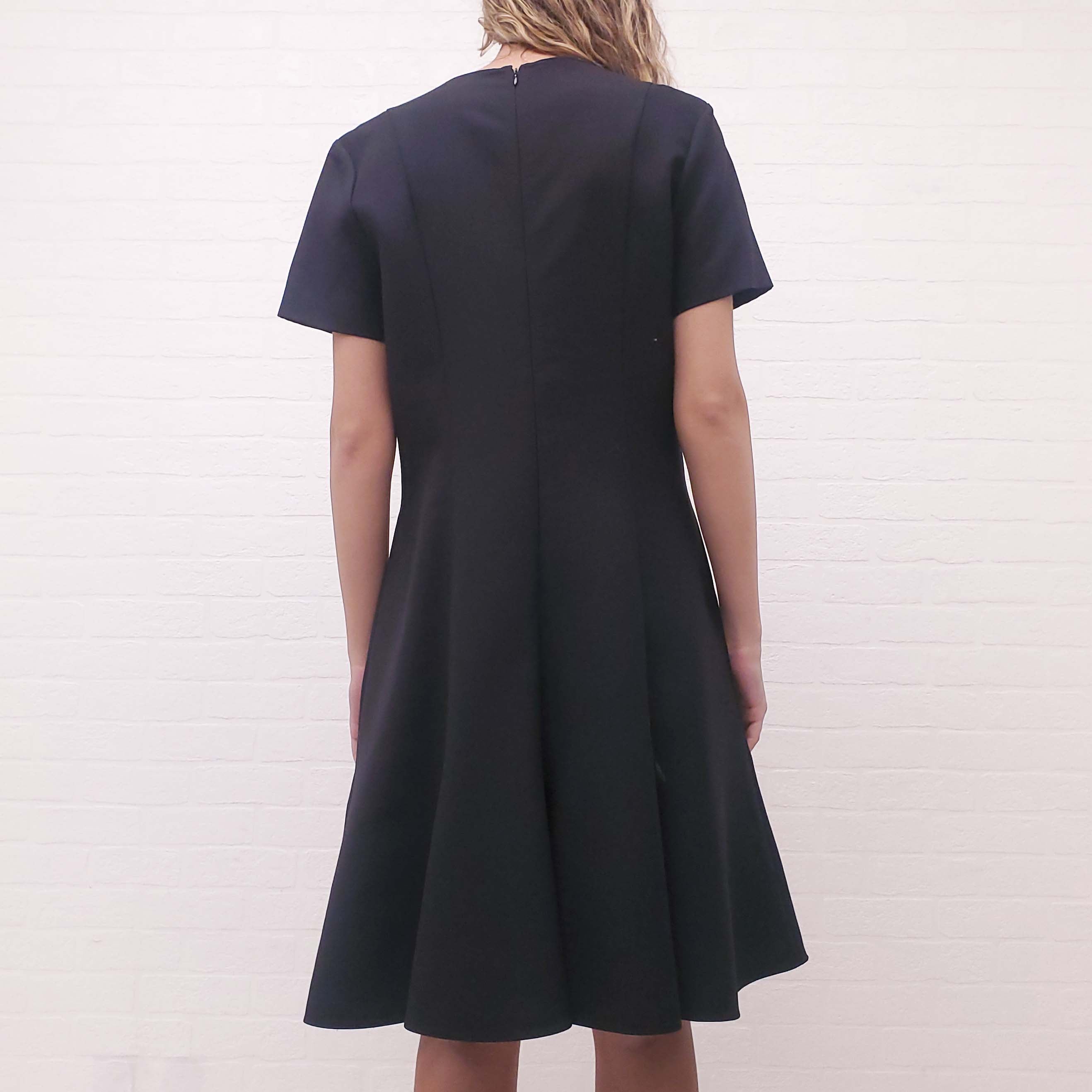 STELLA MCCARTNEY FLARED BOTTOM BLACK DRESS - SIZE 44