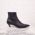 BALENCIAGA BLACK KITTEN HEEL KNIFE BOOTIES - SIZE 38.5