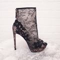 LOUIS VUITTON LACE BOOTIES - SIZE 37.5
