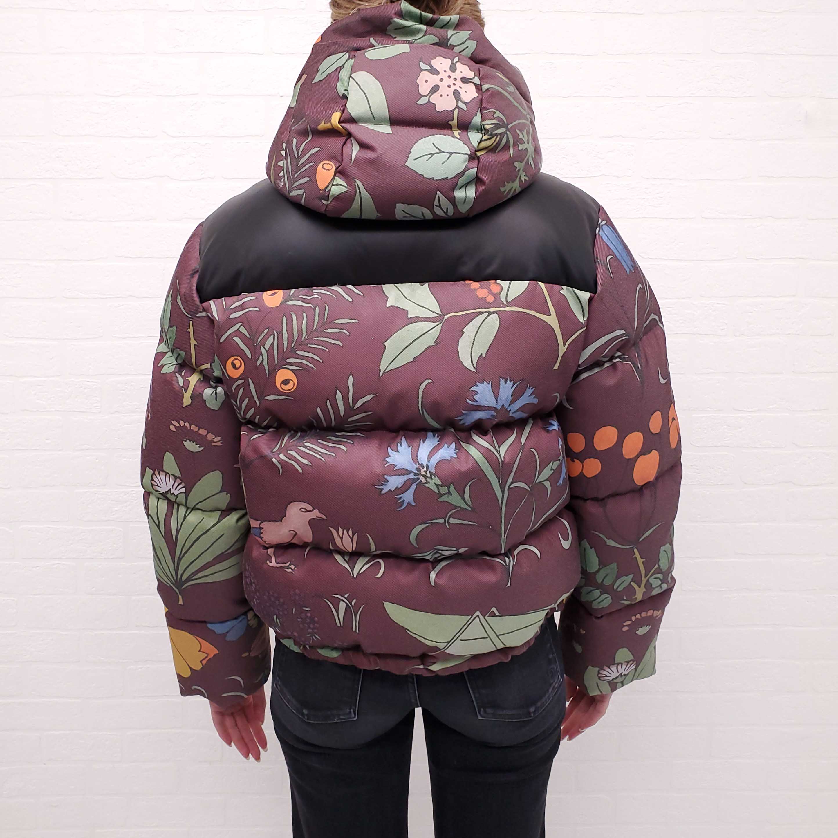 LOEWE BROWN PUFFER JACKET WITH REMOVABLE HOOD - SIZE 36