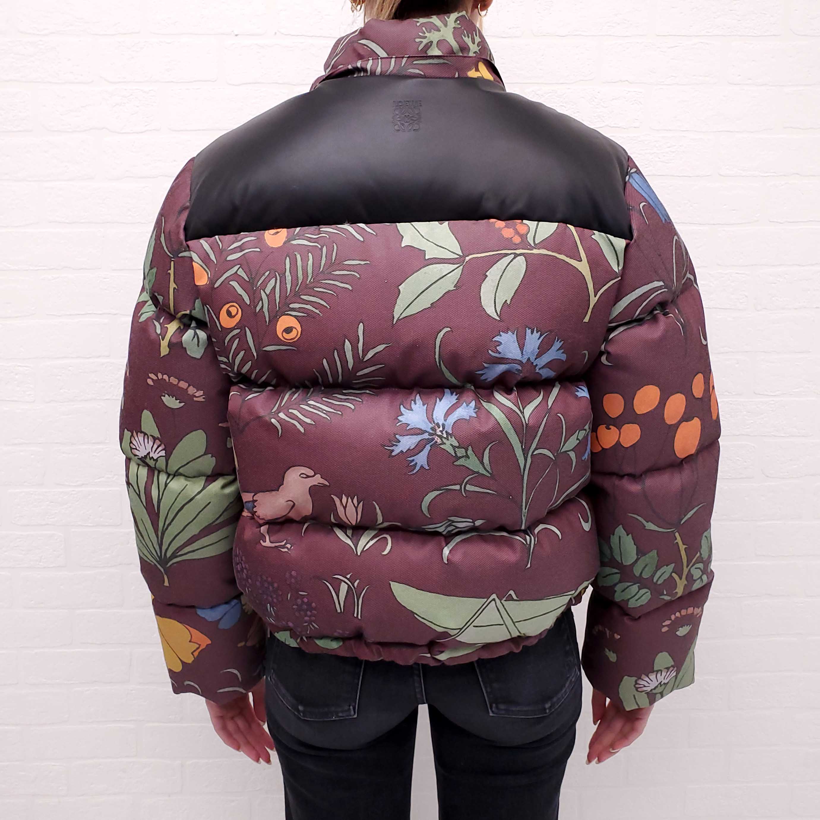 LOEWE BROWN PUFFER JACKET WITH REMOVABLE HOOD - SIZE 36