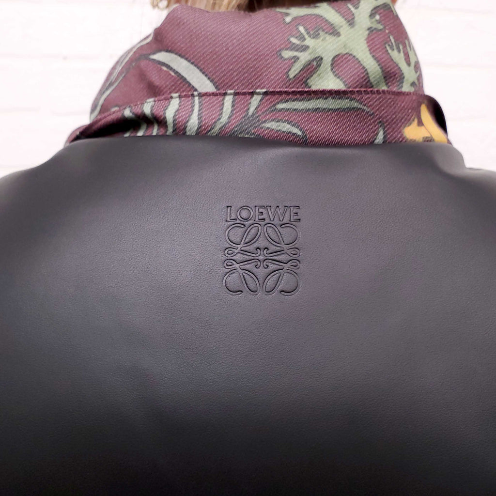 LOEWE BROWN PUFFER JACKET WITH REMOVABLE HOOD - SIZE 36