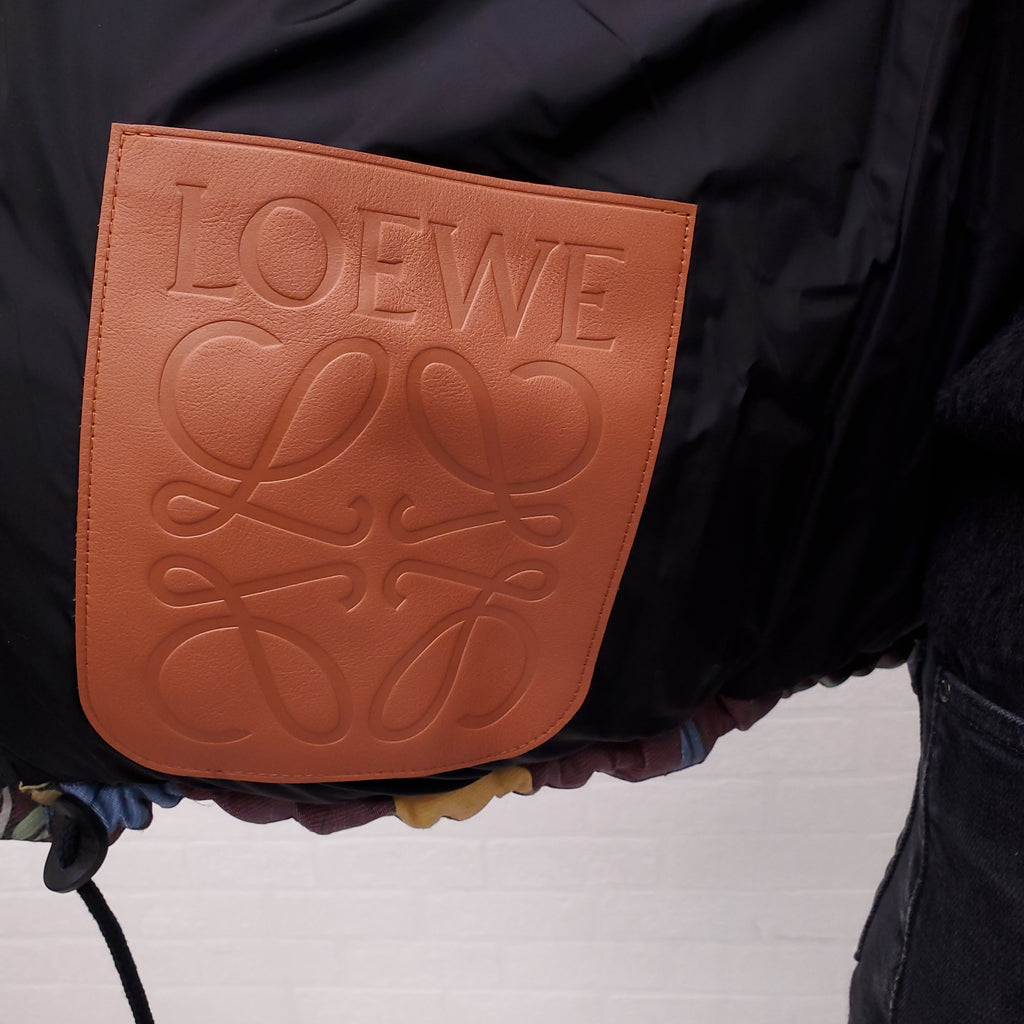 LOEWE BROWN PUFFER JACKET WITH REMOVABLE HOOD - SIZE 36