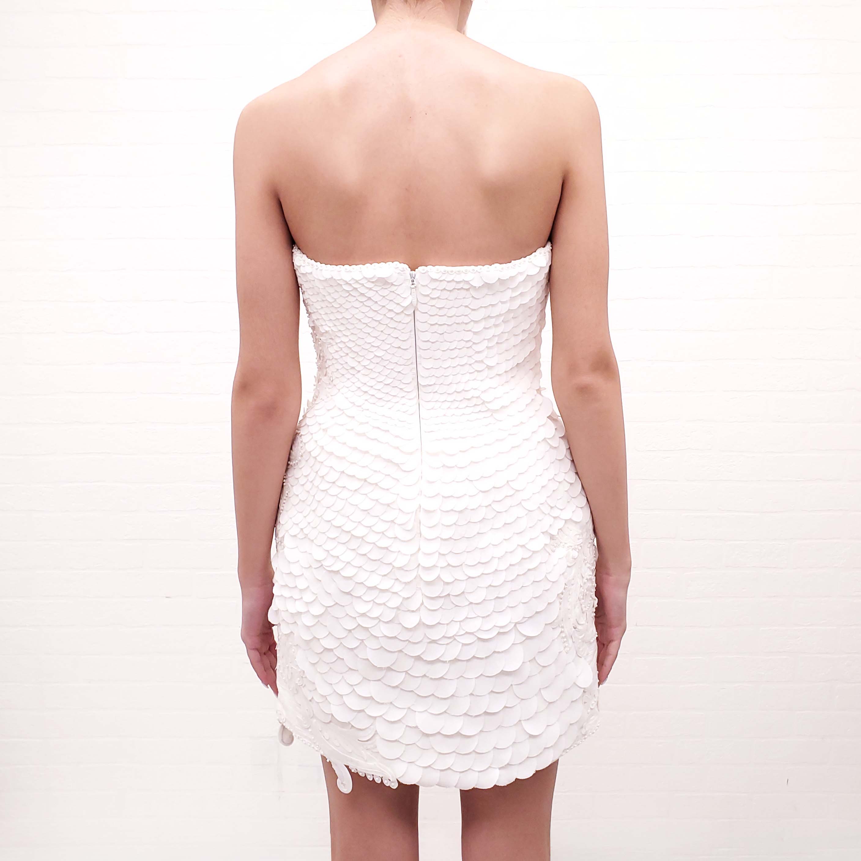 ZIMMERMANN WHITE TAMA FILIGREE EMBELLISHED MINI DRESS - SIZE 1 (SIZE US 6)