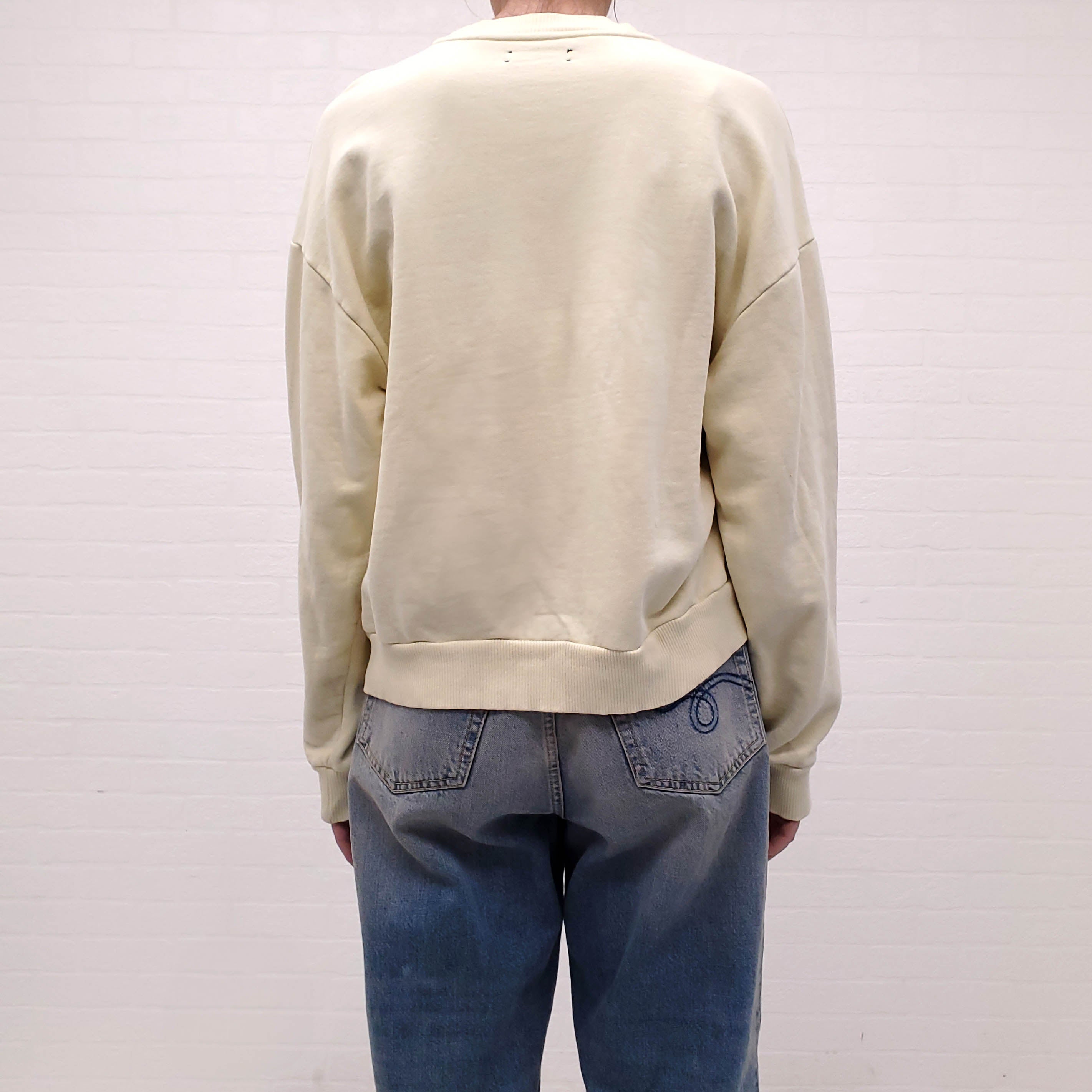 PANGAIA YELLOW CREW NECK SWEATER - SIZE M