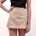 MIU MIU KHAKI MINI SKIRT - SIZE 36