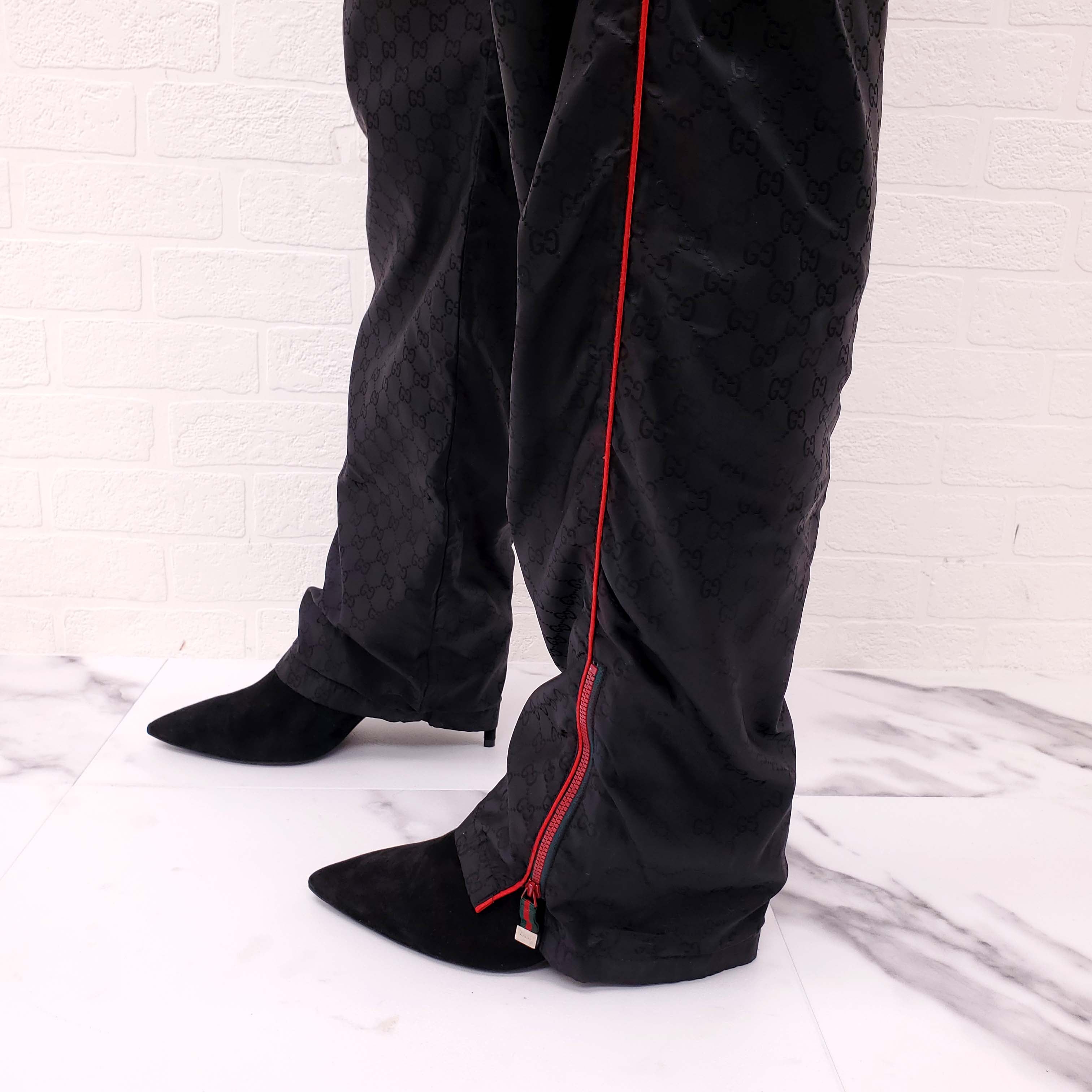 GUCCI NYLON GG TRACK PANTS - SIZE S