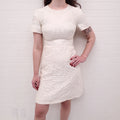 VALENTINO CREAM PATTERNED DRESS - SIZE XS