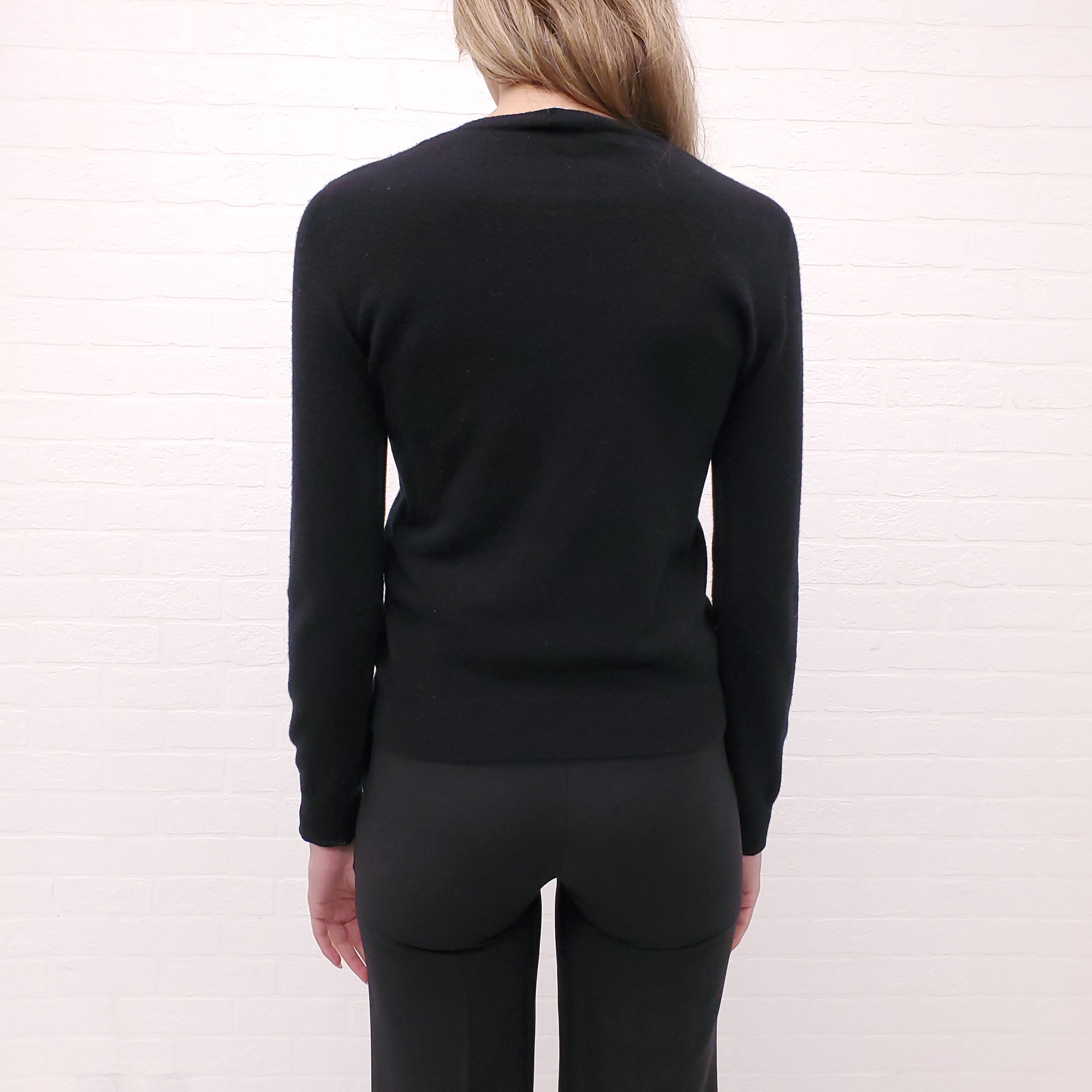 VALENTINO CASHMERE LOGO SWEATER - SIZE S