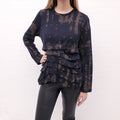 COMME DES GARÇONS RUFFLE LAYERED TIE DYE SHIRT - SIZE L