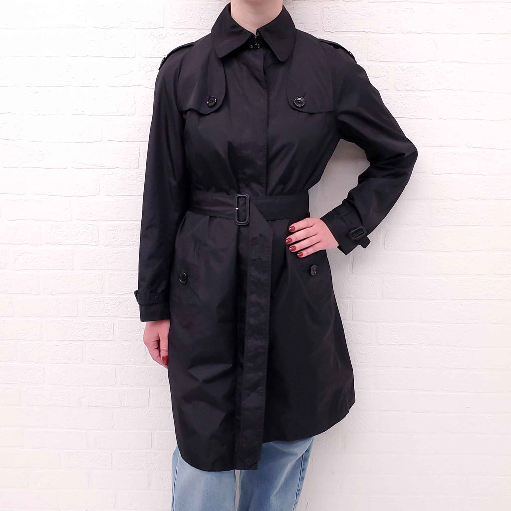 BURBERRY NYLON TRENCH COAT - SIZE 8