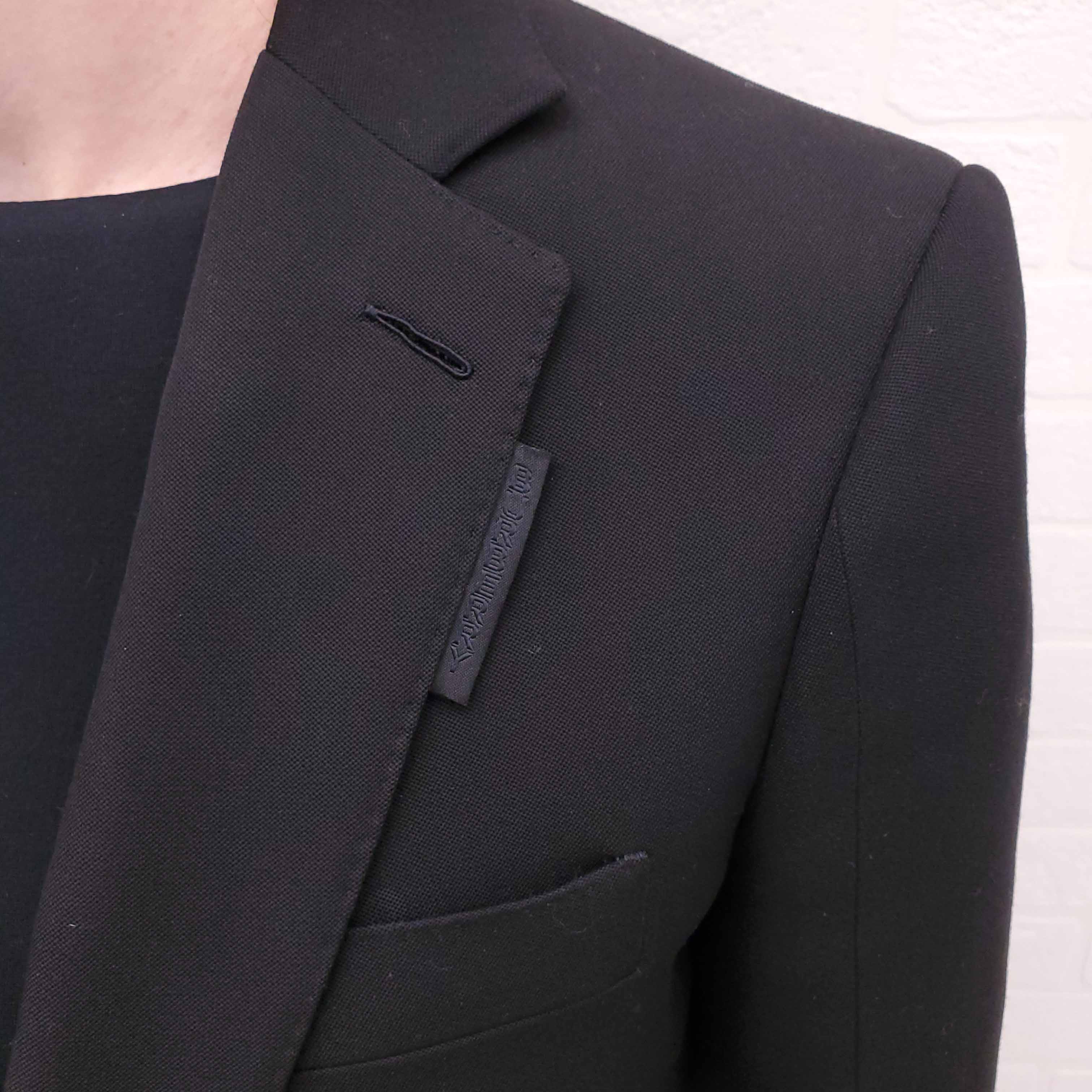 BURBERRY BLACK BLAZER WITH CHUNKY ZIPPER LAPEL DETAIL - SIZE 2