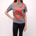 OPENING CEREMONY ORANGE SNAKE PATTERN T-SHIRT - SIZE XS