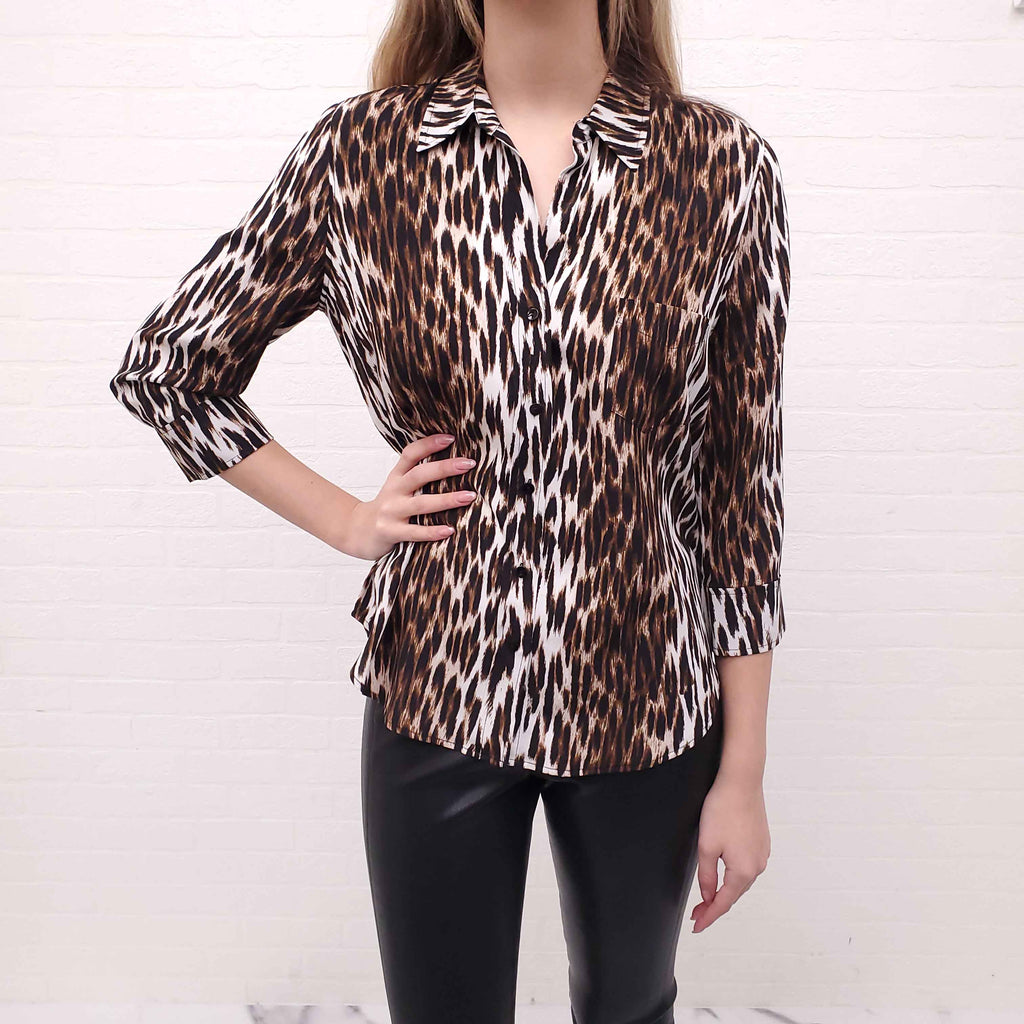 L’AGENCE LEOPARD BLOUSE - SIZE S