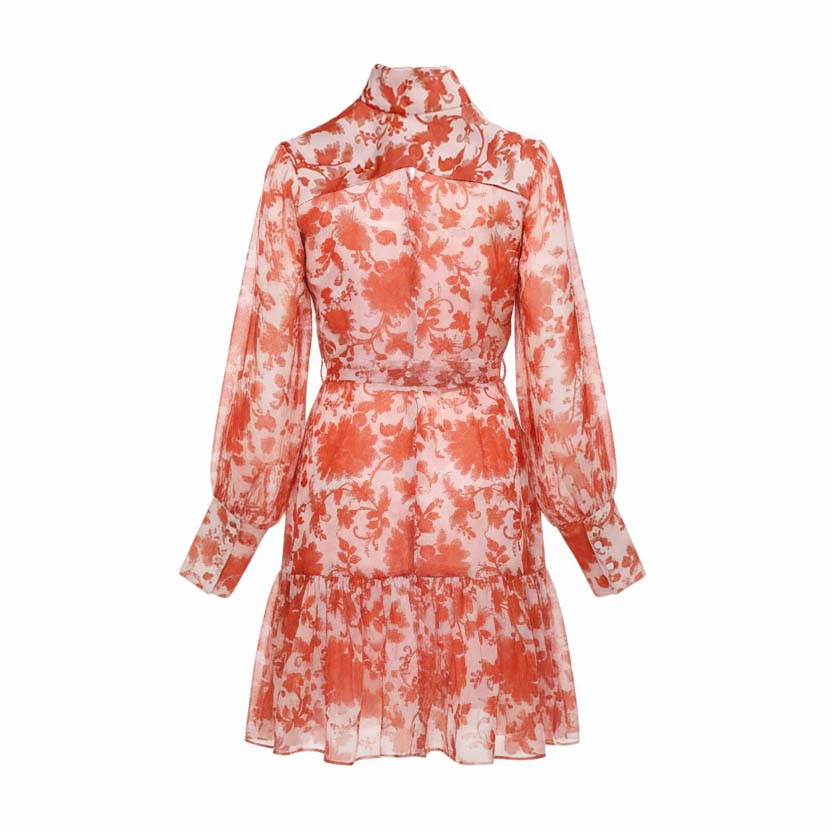ZIMMERMANN ORANGE SEASHELL DRESS - SIZE 0 (US 4)