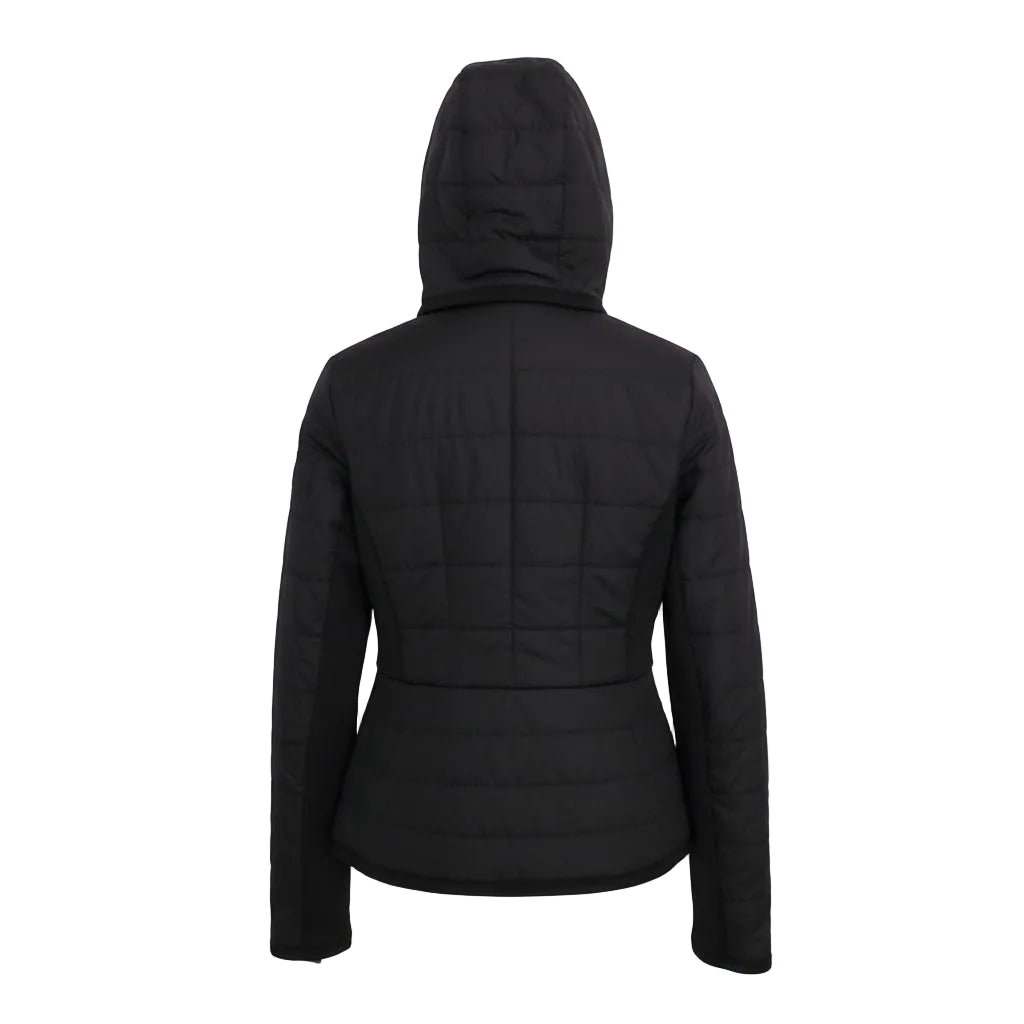 MONCLER BLACK LIGHT PUFFER JACKET WITH HOOD AND ZIPPERS - SIZE 1 (S)