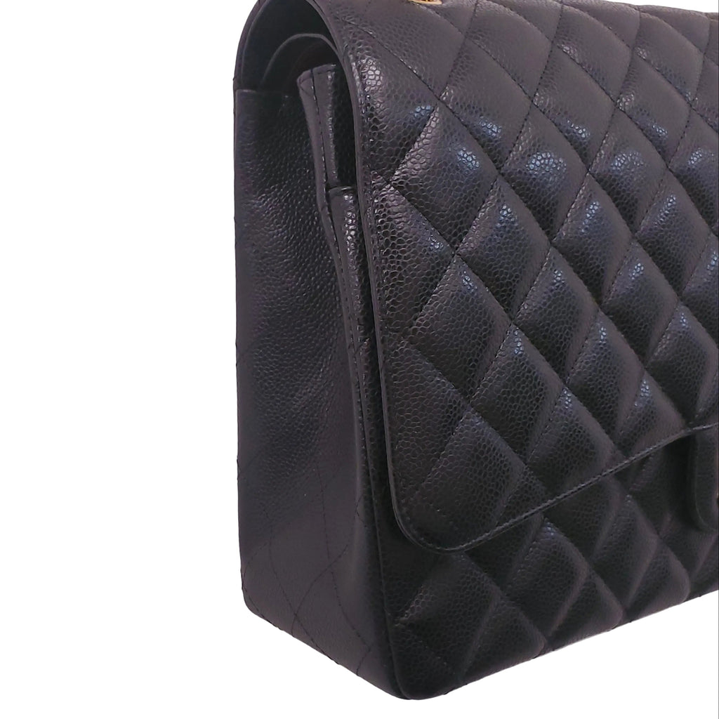 CHANEL MAXI CLASSIC CAVIAR DOUBLE FLAP
