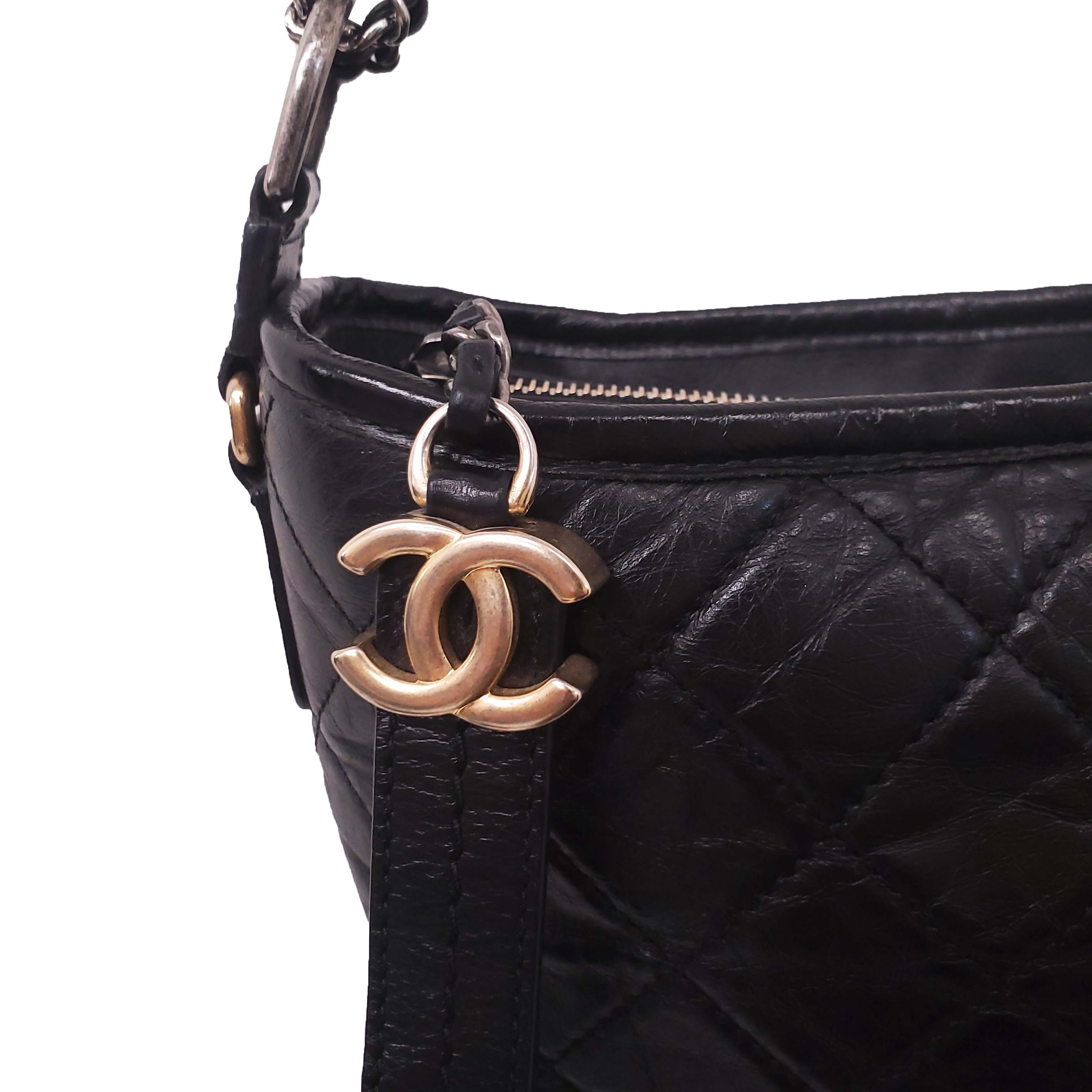 CHANEL BLACK GABRIELLE HOBO BAG