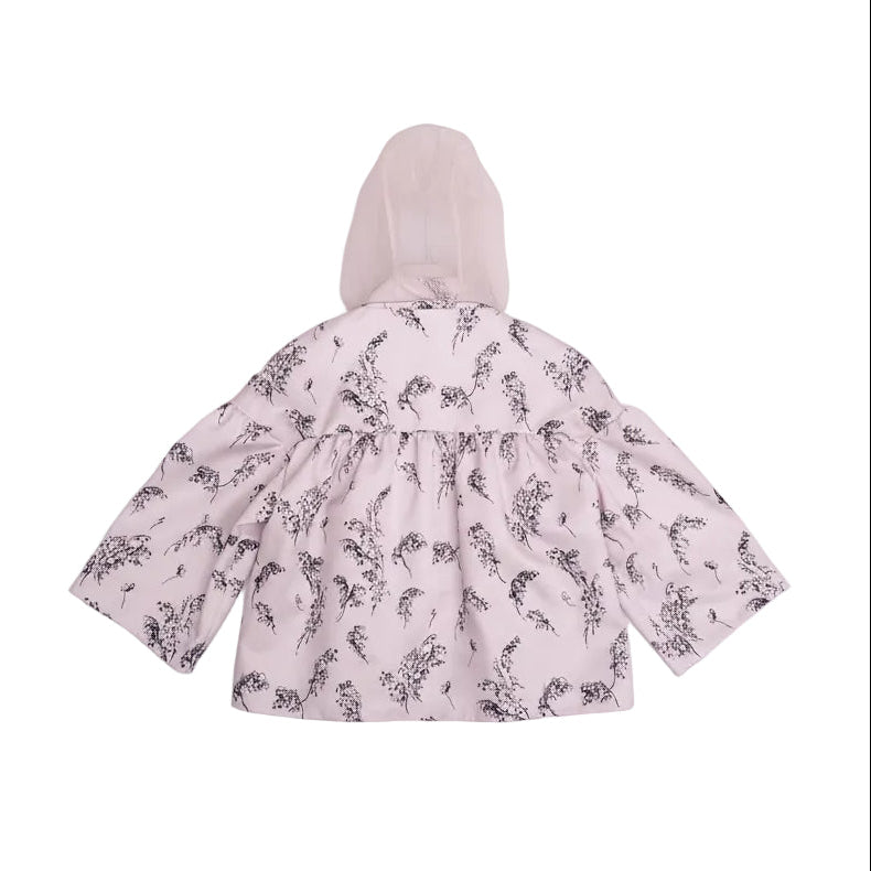 MONCLER GAMME ROUGE FLORAL PRINT BABYDOLL JACKET - SIZE 1 (S)