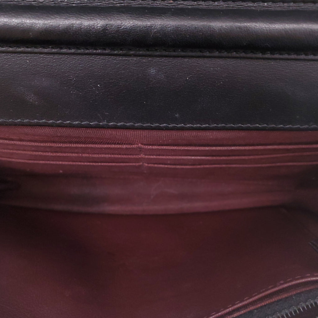 CHANEL BLACK QUILTED CALFSKIN LUCKY CHARMS 2.55 RE-ISSUE WALLET ON CHAIN