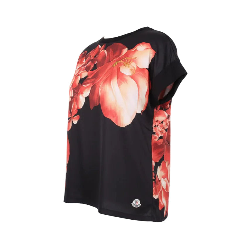 MONCLER FLORAL PRINTED SILK SHIRT - SIZE M