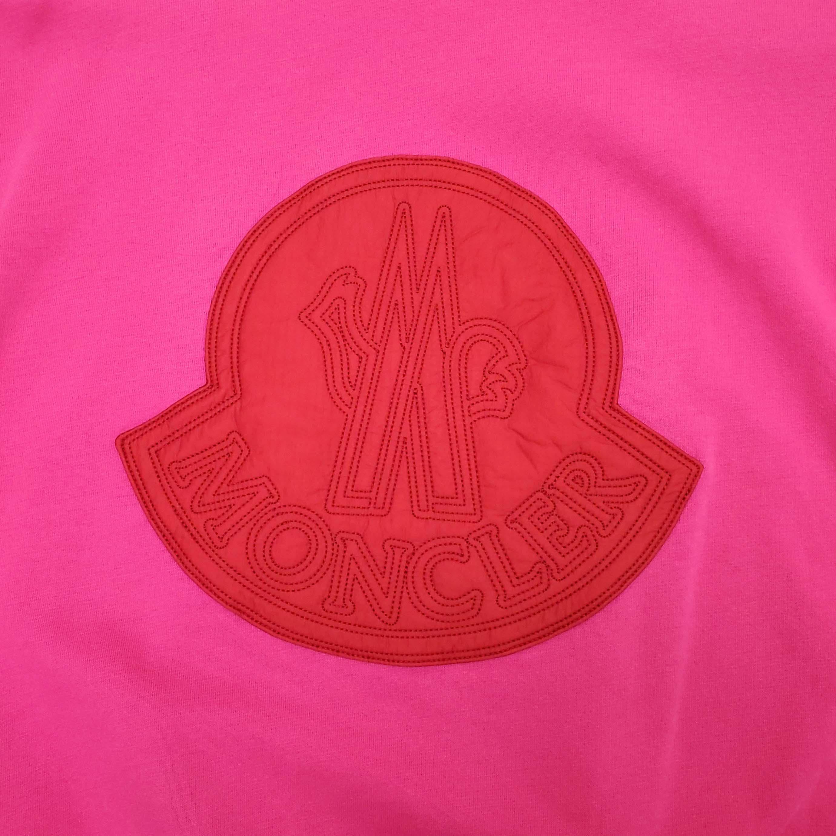 MONCLER LOGO SWEATSHIRT WITH LOGO WITH NYLON LINING - SIZE S