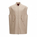 MONCLER GAMME ROUGE KHAKI VEST WITH LOGO - SIZE 00 (XXS) OVERSIZED