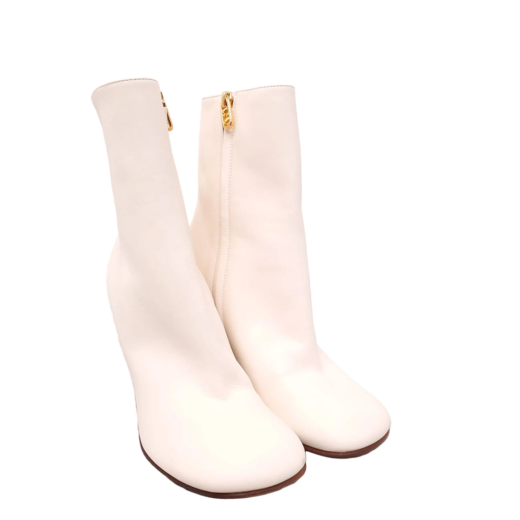 FENDI CREAM FF BOOTS - SIZE 37