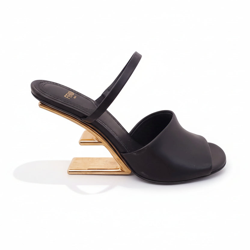 FENDI FIRST LEATHER MULES - SIZE 37