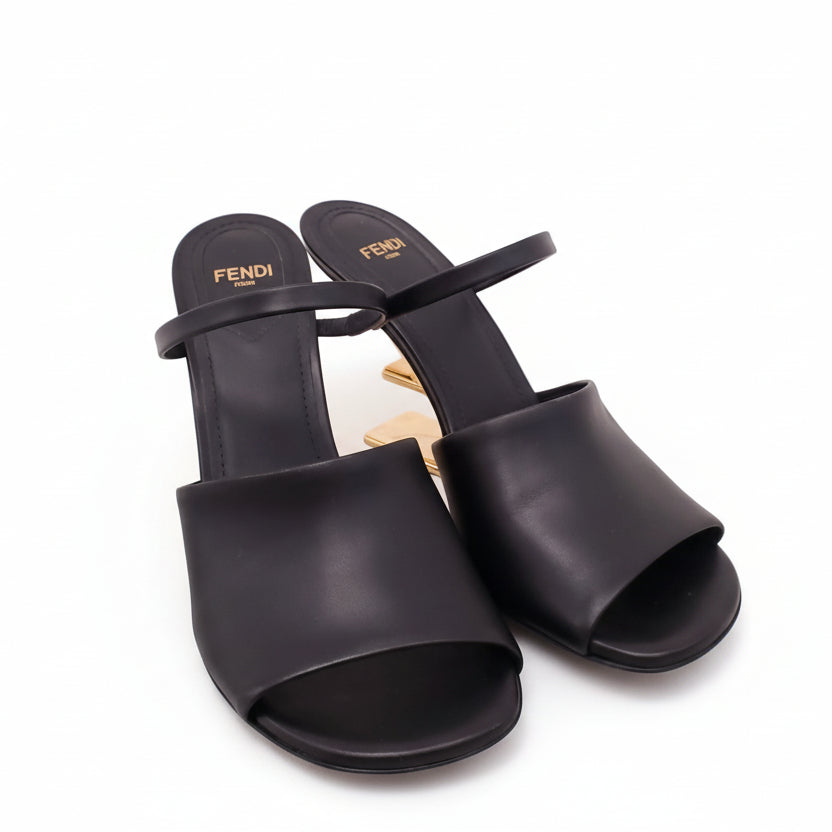 FENDI FIRST LEATHER MULES - SIZE 37