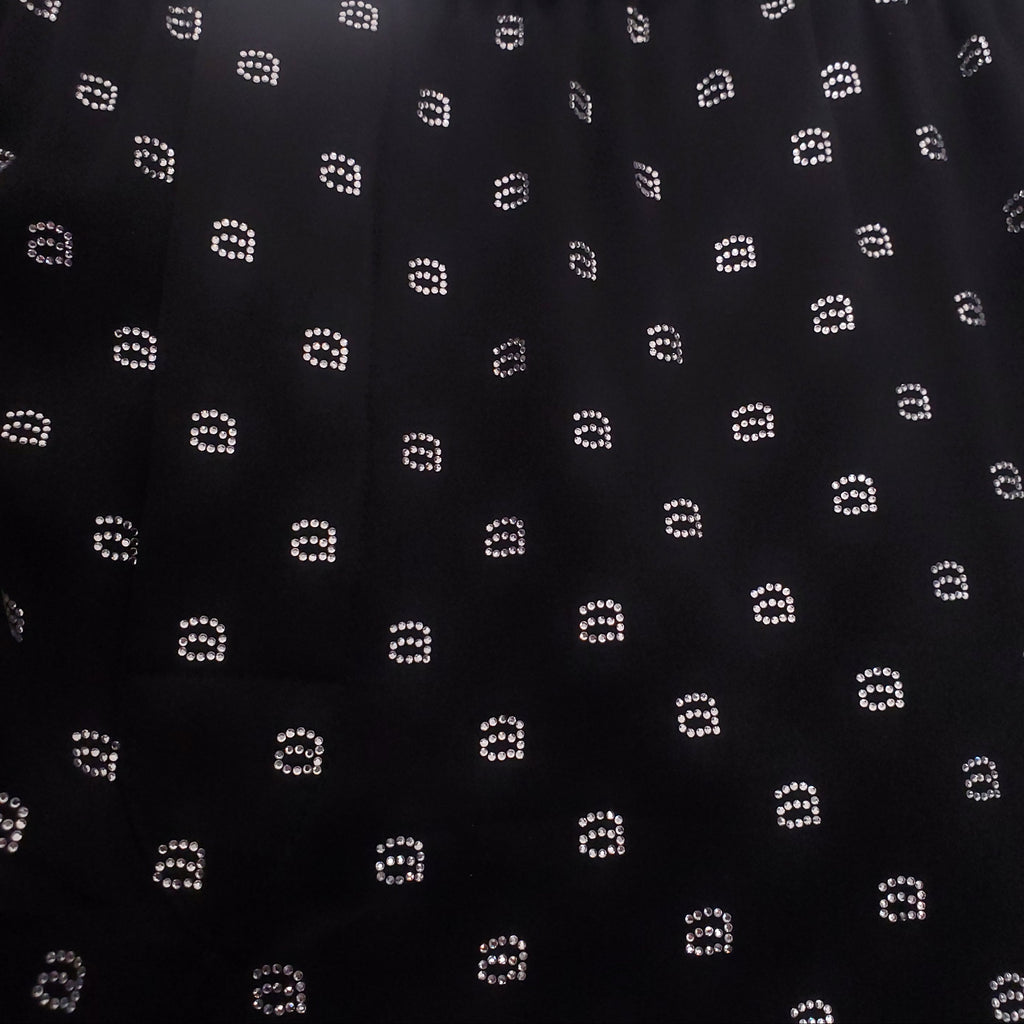 ALEXANDER WANG CRYSTAL LOGO TROUSERS - SIZE 6