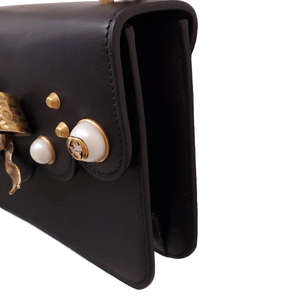 GUCCI FAUX PEARL PEONY BAG