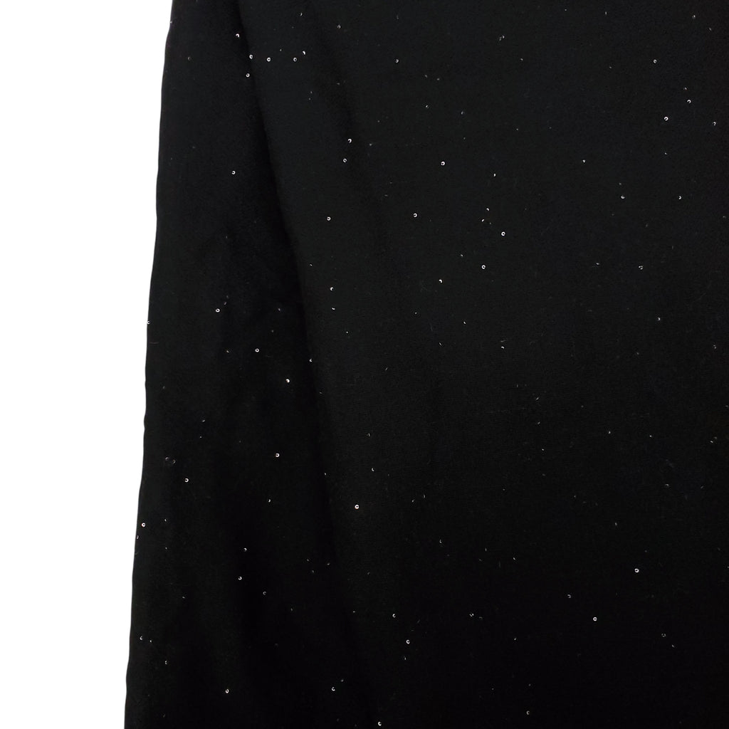 CHANEL BLACK LOGO SHIMMER SCARF