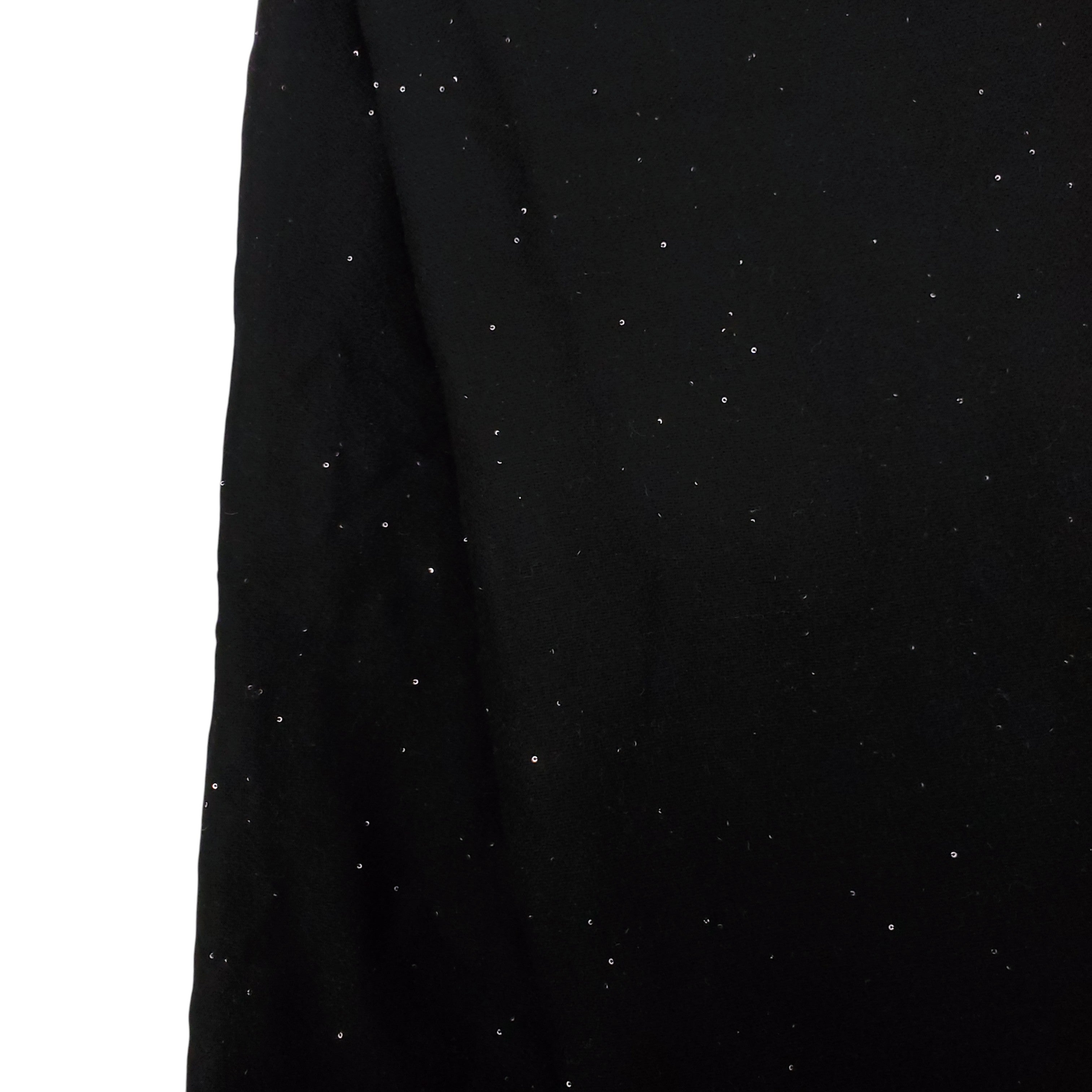 CHANEL BLACK LOGO SHIMMER SCARF