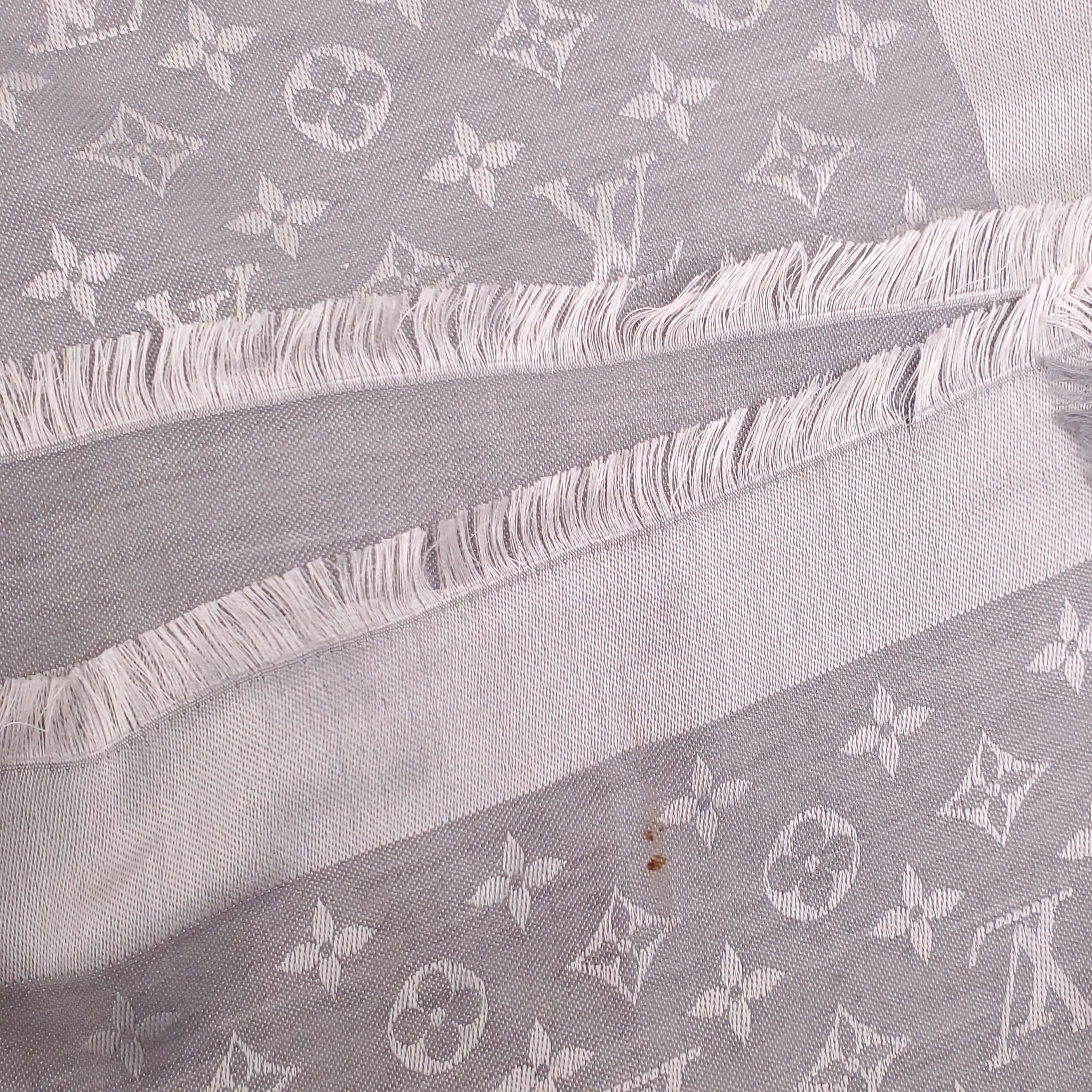 LOUIS VUITTON GREY MONOGRAM TWO-TONE SCARF