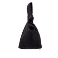 BOTTEGA VENETA BLACK WOVEN WRISTLET BAG