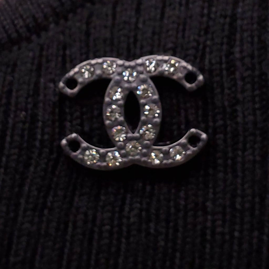 CHANEL BLACK GOWN WITH BOW - SIZE 36
