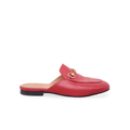 GUCCI RED LEATHER LOAFERS - SIZE 36.5