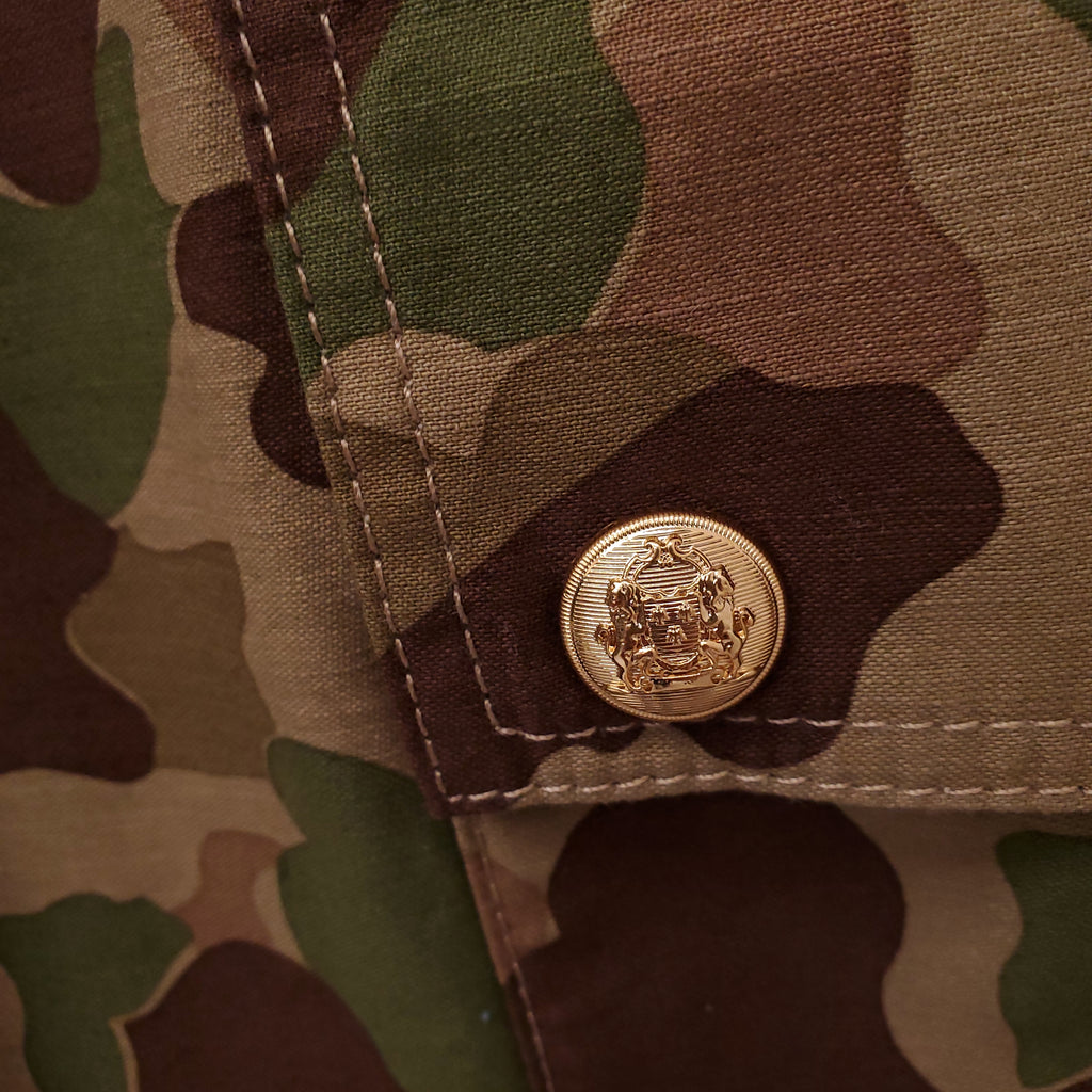 CELINE ARMY CARGO PANTS WITH GOLD BUTTONS - SIZE 38