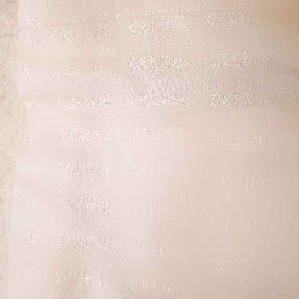 CELINE CREAM TWEED LONG SLEEVE JACKET - SIZE S