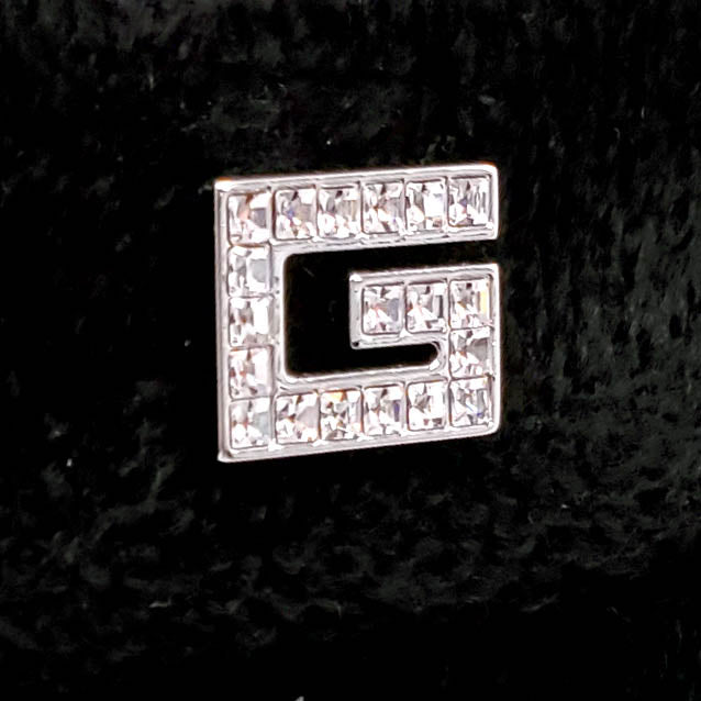 GUCCI VELOUR TROUSERS WITH GG CRYSTAL LOGO - SIZE M