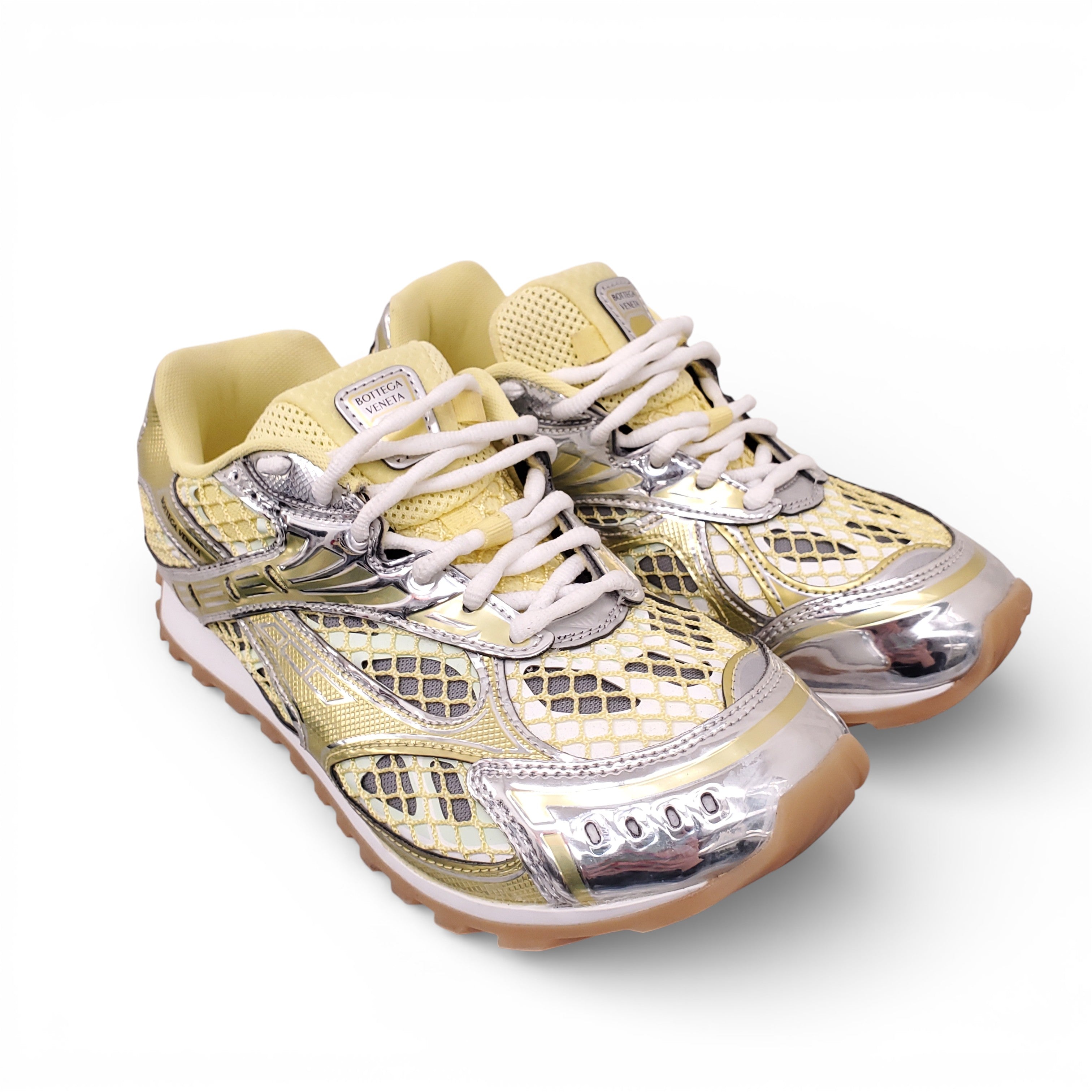 BOTTEGA VENETA YELLOW ORBIT LOW TOP SNEAKERS - SIZE 39