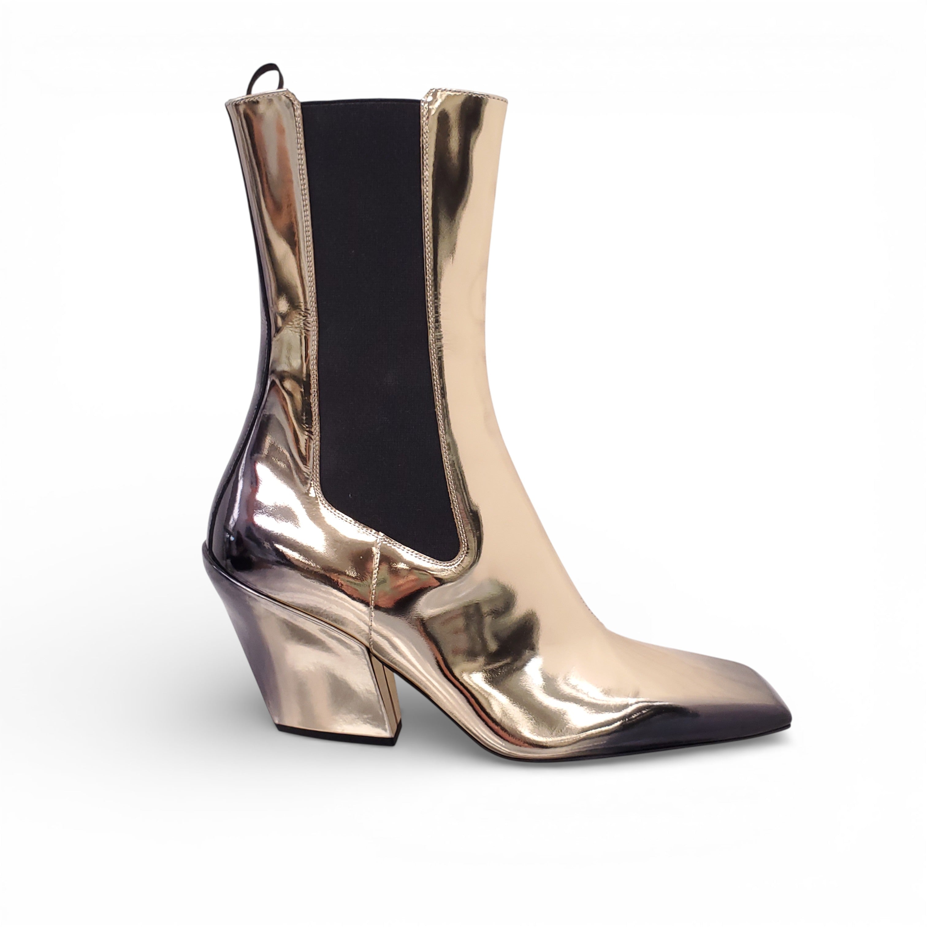 PRADA GOLD OMBRE CHELSEA BOOTS - SIZE 39