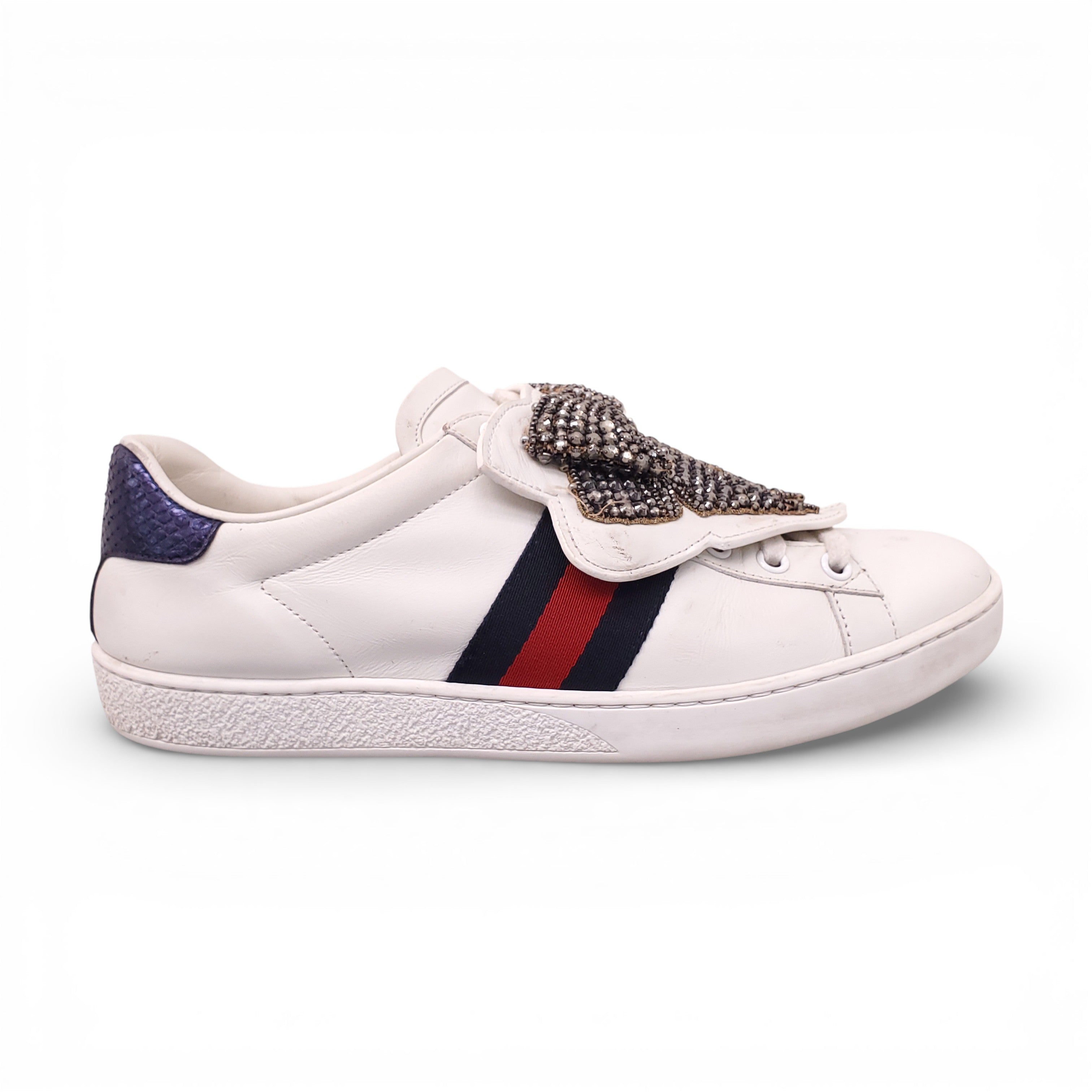 GUCCI BOW ACE SNEAKERS - SIZE 39