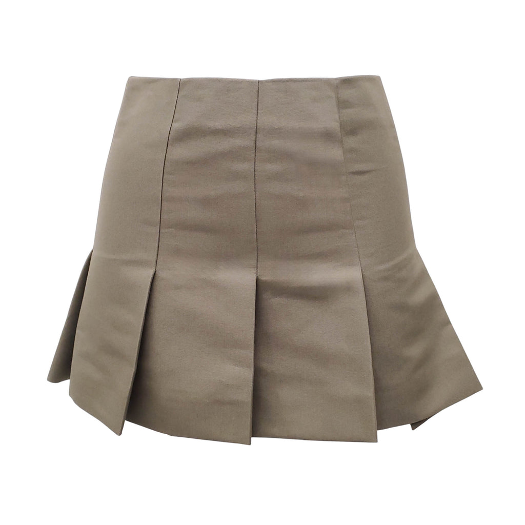 PRADA TRIANGLE LOGO CANVAS MINI SKIRT - SIZE 36